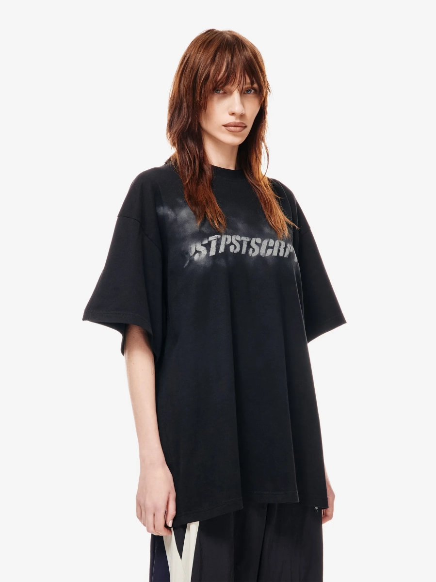 Футболка оверсайз с принтом p.p.s., цвет: Черный, 1038.00.00.BLK купить онлайн