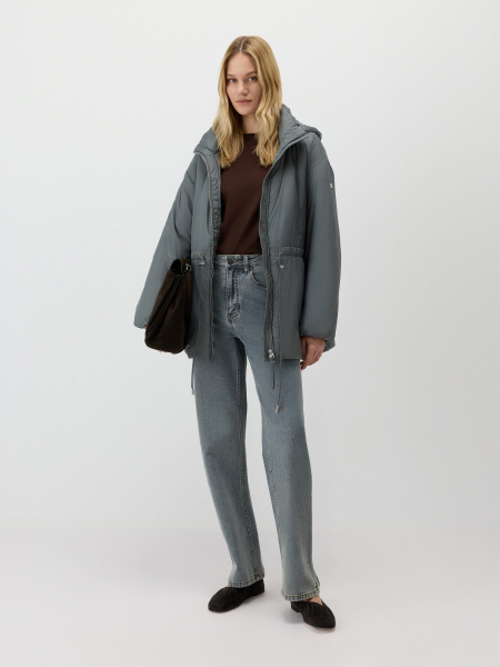 Утепленная куртка на кулиске Conso, цвет: хаки, SEM 260102 - серо-зеленый купить онлайн