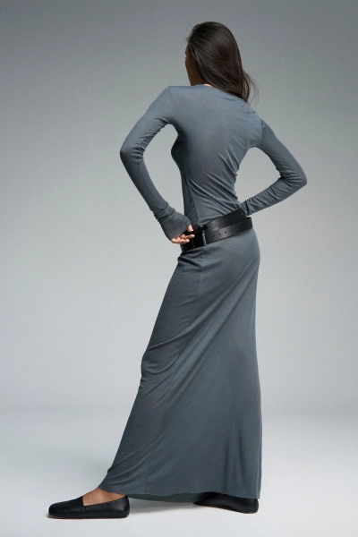 Платье-макси из тонкого трикотажа WALK OF SHAME, цвет: серый, D156/FW2526 купить онлайн