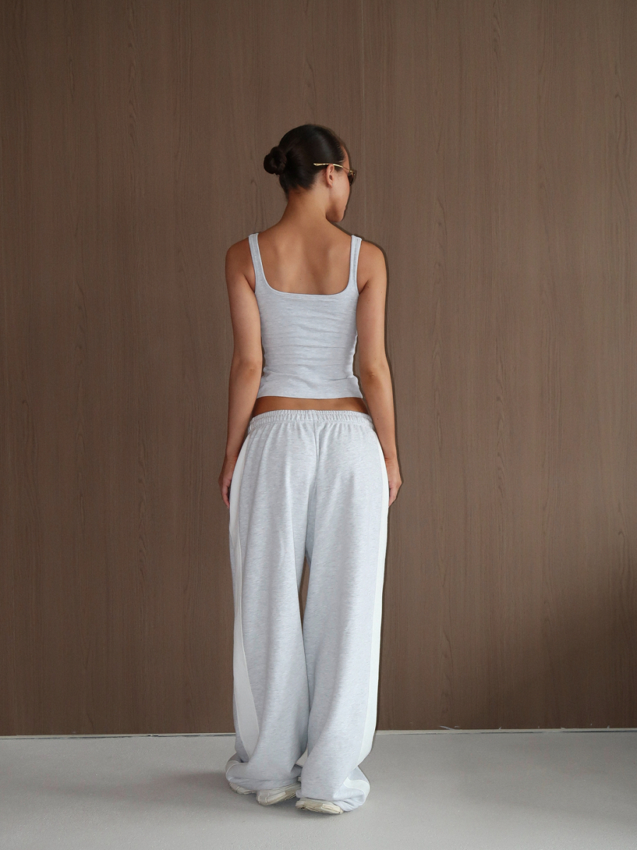 Широкие брюки MIARTLAND, цвет: меланж-молочный, НФ-00000874 купить онлайн