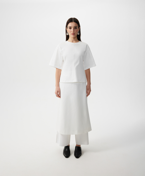 Футболка приталенного силуэта GLVR, цвет: белый, 126G21GAC1217 купить онлайн