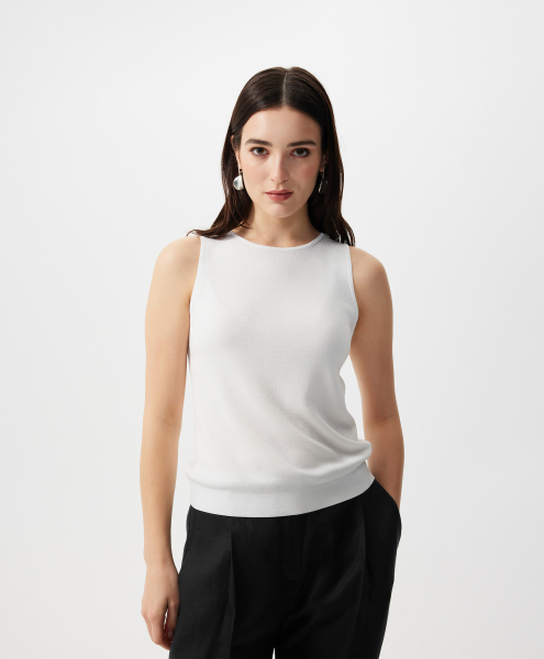 Топ полуприлегающего силуэта GLVR, цвет: белый, 126G21GAC3805 купить онлайн