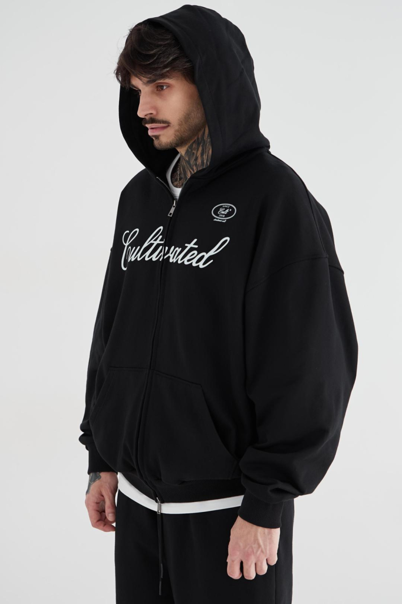 Худи на молнии «Город» CULTBASE, цвет: Черный,  купить онлайн