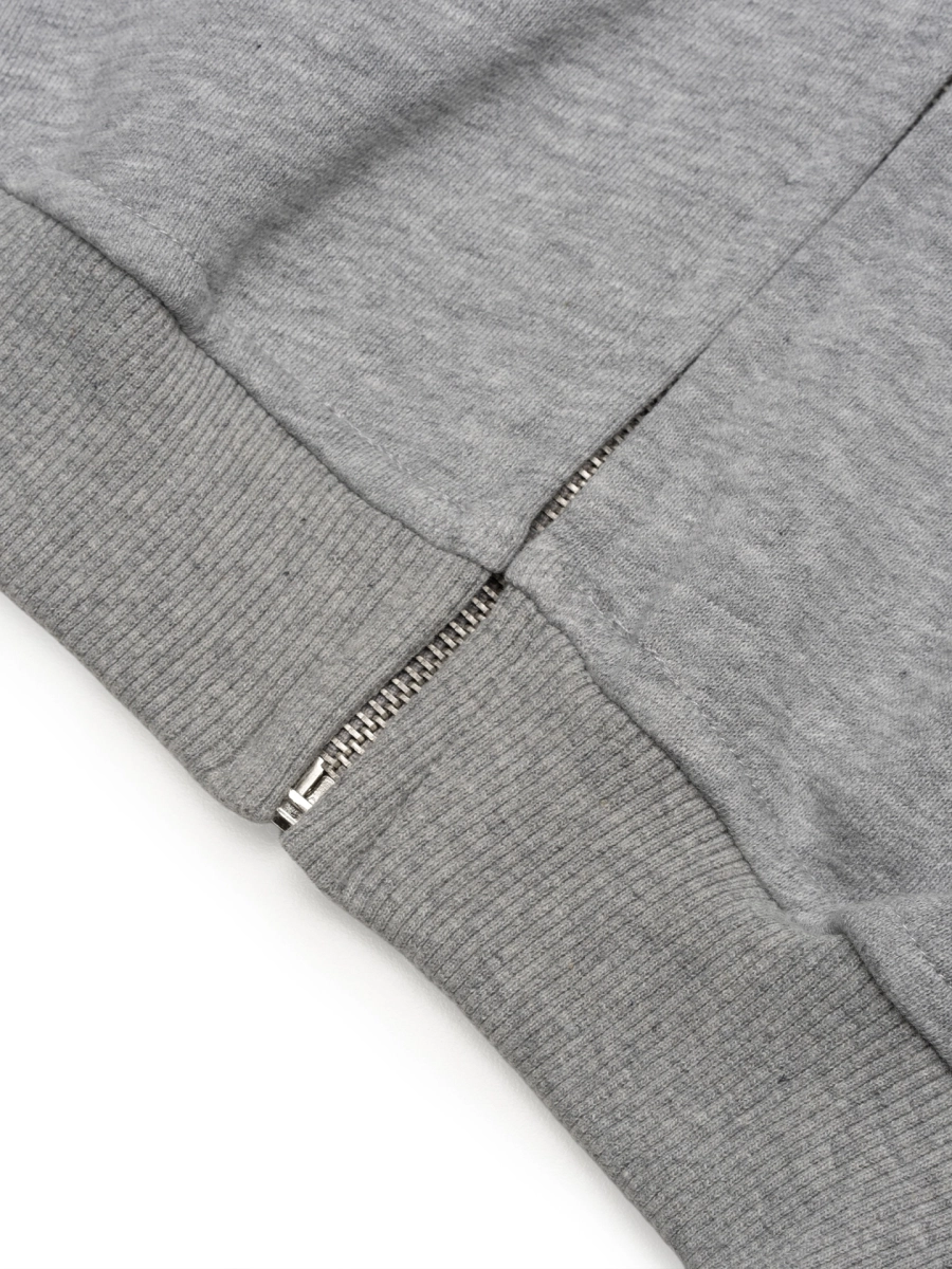 Мини-худи на молнии с мехом ABC, цвет: серый, 00-178 купить онлайн