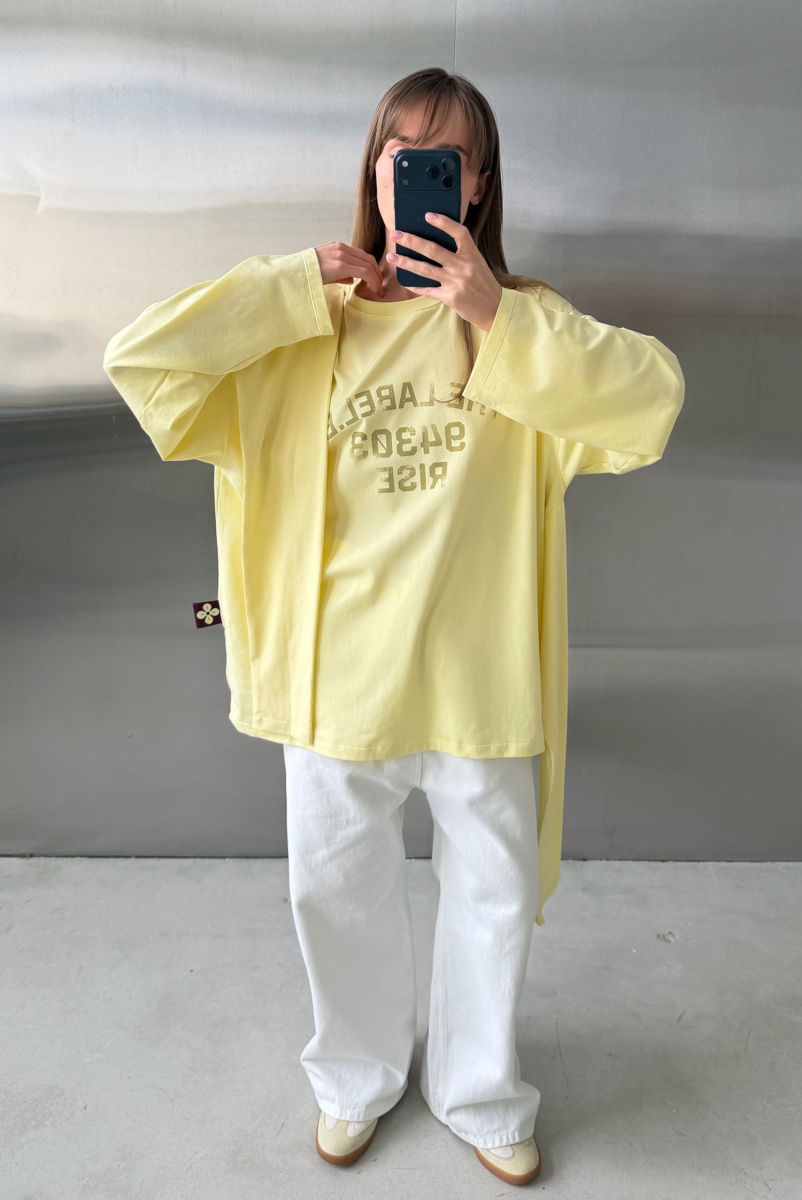 Лонгслив Крест-накрест Label .B, цвет: Желтый,  купить онлайн