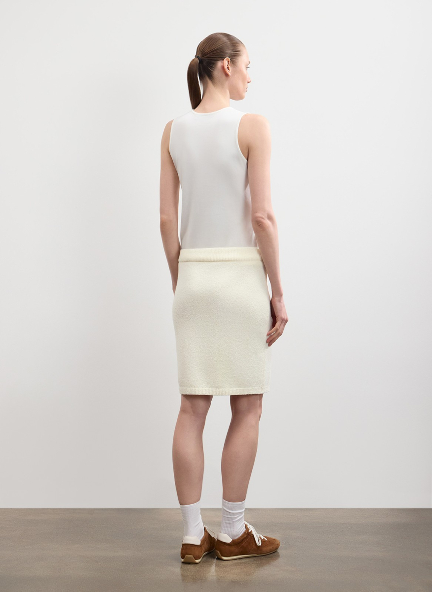 Юбка фактурной вязки из хлопка ALL WE NEED, цвет: белый, 2602W3703-21 купить онлайн