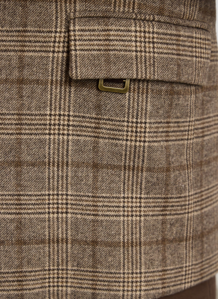 Пиджак из фактурной ткани с шерстью ALL WE NEED, цвет: коричневый,  купить онлайн