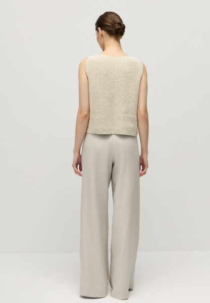 Жилет на пуговицах из переработанного хлопка AROUND, цвет: белый песок, 219_138С01 купить онлайн