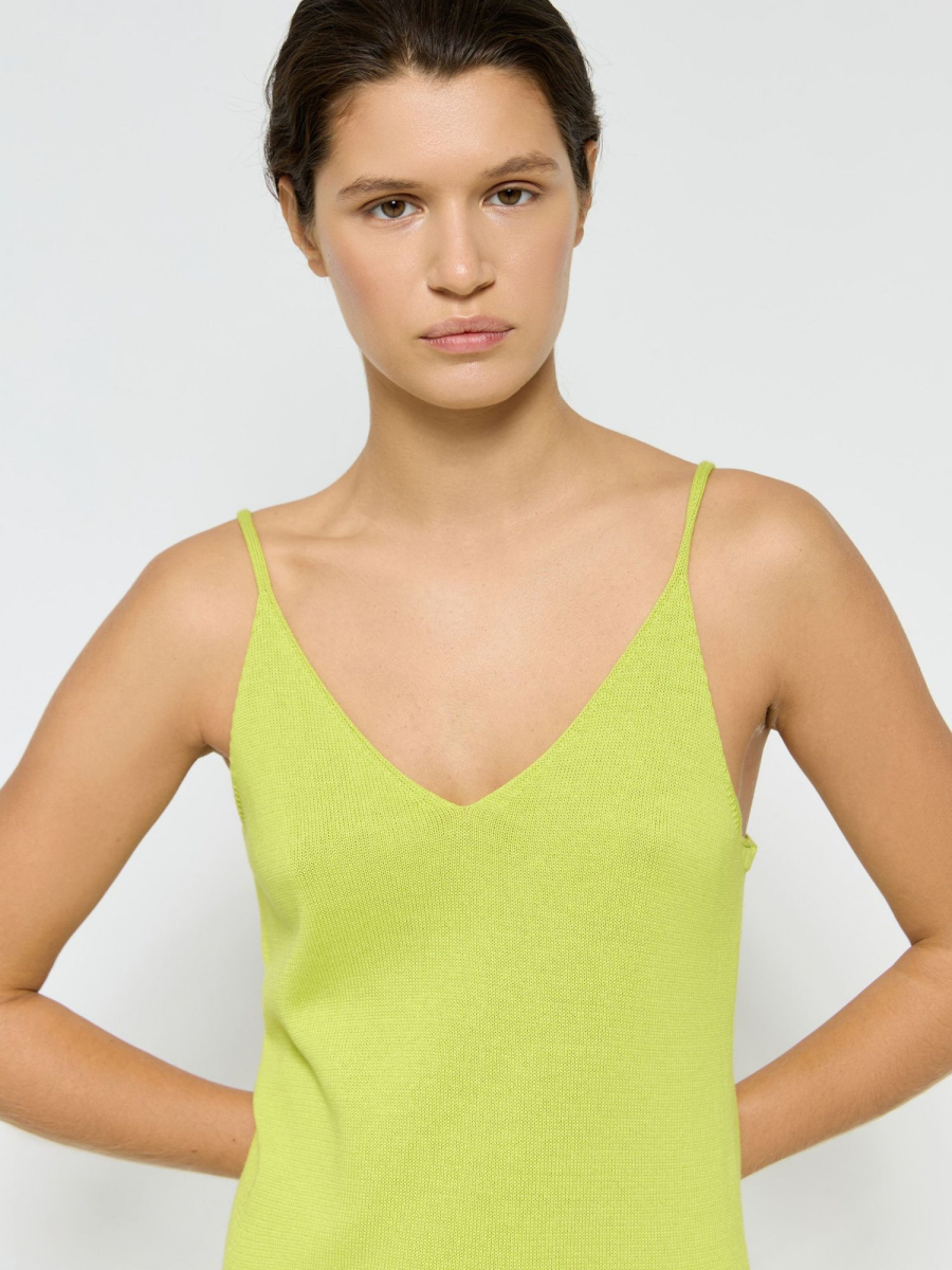 Платье-комбинация из премиального хлопка AROUND, цвет: зеленый, 229_45CA39 купить онлайн