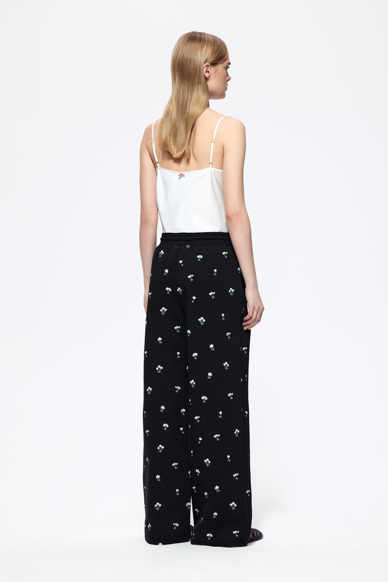 Брюки трикотажные с вышивкой DREAMS BY ALENA AKHMADULLINA, цвет: Черный, 126103080404377/403000 купить онлайн