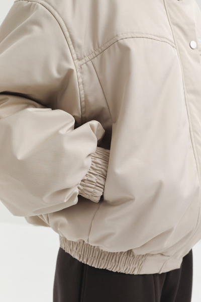 Бомбер укороченный marte, цвет: бежевый,  купить онлайн