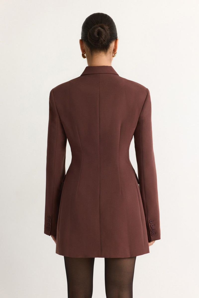 Платье-жакет из смесовой вискозы TOPTOP, цвет: коричневый, TT.010.18009.700 купить онлайн