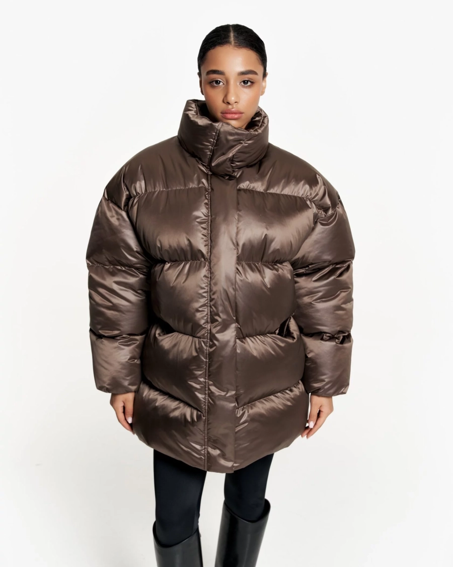 Пуховик PUFFER Y2 MOKKO YONS, цвет: мокко,  купить онлайн Пуховик PUFFER Y2 MOKKO YONS, цвет: мокко,  купить онлайн