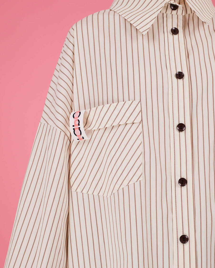 Рубашка макси оверсайз #34 TABOO, цвет: молочный, Rub34 купить онлайн