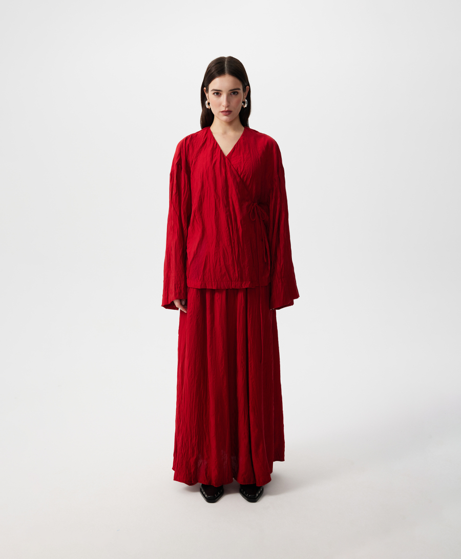 Блузка-кимоно GLVR, цвет: красный, 126G25GAC2229 купить онлайн