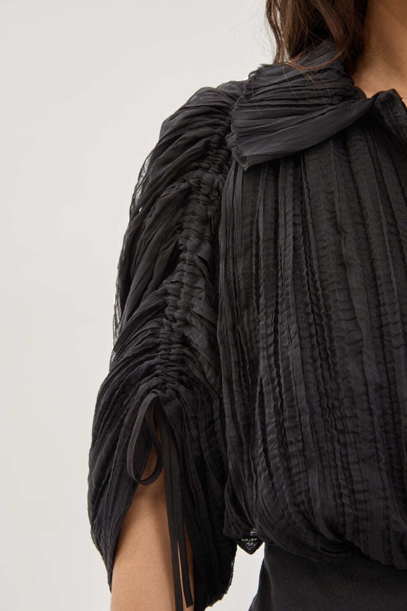 Блузка художника UNKE, цвет: Черный, 2601TSH005P_BL купить онлайн