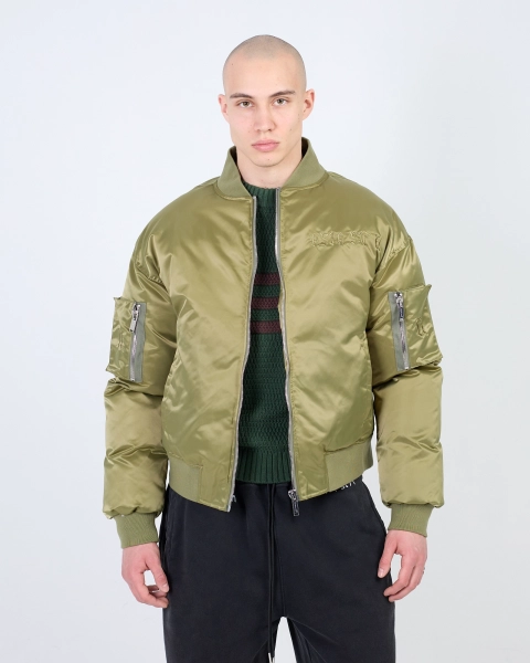 Бомбер с эффектом сатина ASIA ST 71, цвет: зеленый, Ast71.bomber-olive купить онлайн