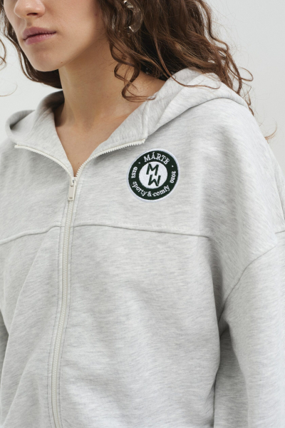 Худи из футера marte, цвет: серый,  купить онлайн