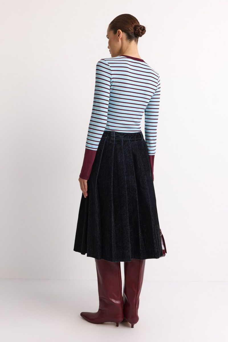 Лонгслив из смесовой вискозы TOPTOP, цвет: голубой, TT.025.18745.601 купить онлайн