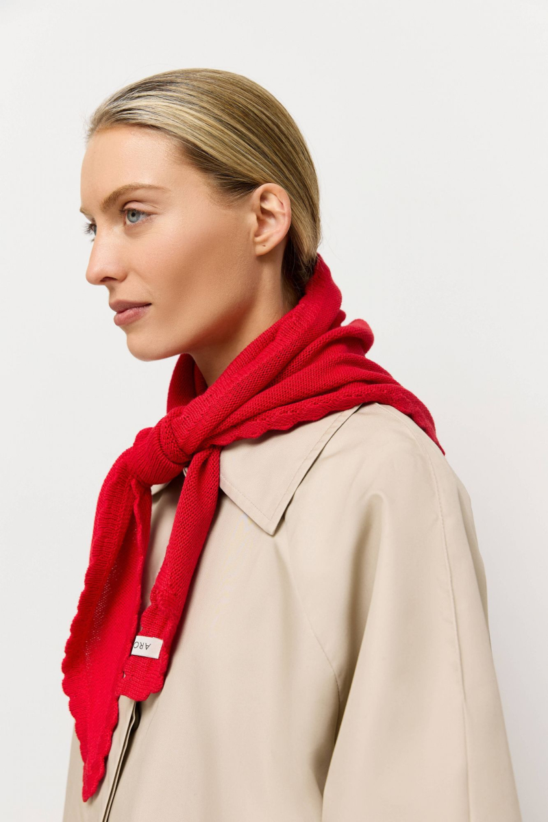 Косынка с фигурным краем AROUND, цвет: красный 182_04CC08 купить онлайн