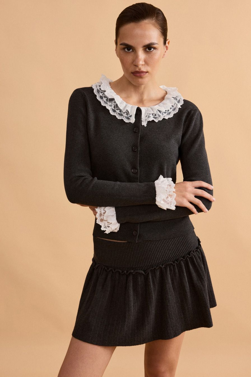 Юбка из смесовой вискозы TOPTOP, цвет: серый, TT.070.17943.800 купить онлайн Юбка из смесовой вискозы TOPTOP, цвет: серый, TT.070.17943.800 купить онлайн