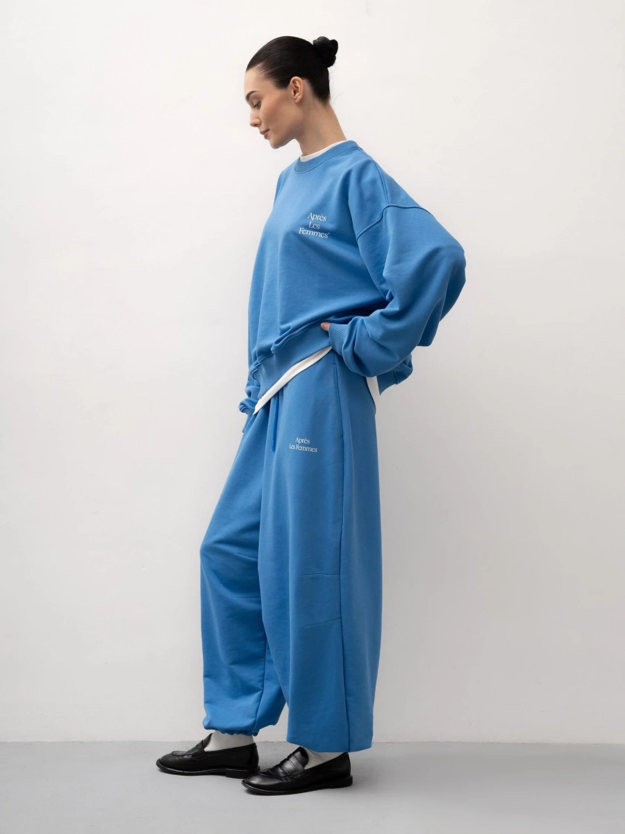 Брюки из хлопка на резинке TRES, цвет: голубой, НФ-00002710 купить онлайн