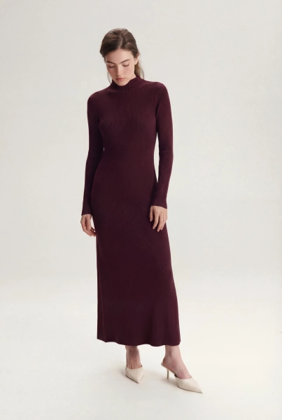 Платье трикотажное SAGAS, цвет: Бордовый, 260111 купить онлайн