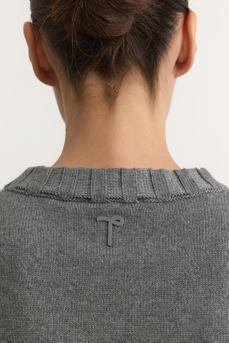 Джемпер с асимметричным низом TOPTOP, цвет: серый, TT.050.18786.800 купить онлайн