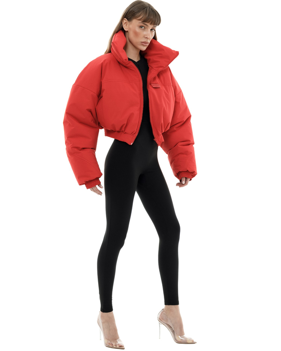 Бомбер с воротником-стойкой Suborbia, цвет: красный, 04573 купить онлайн