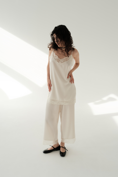 Топ-комбинация с кружевом НИ ИМЕНИ, НИ ПОХОЖИХ, цвет: белый, 00-00000374 купить онлайн