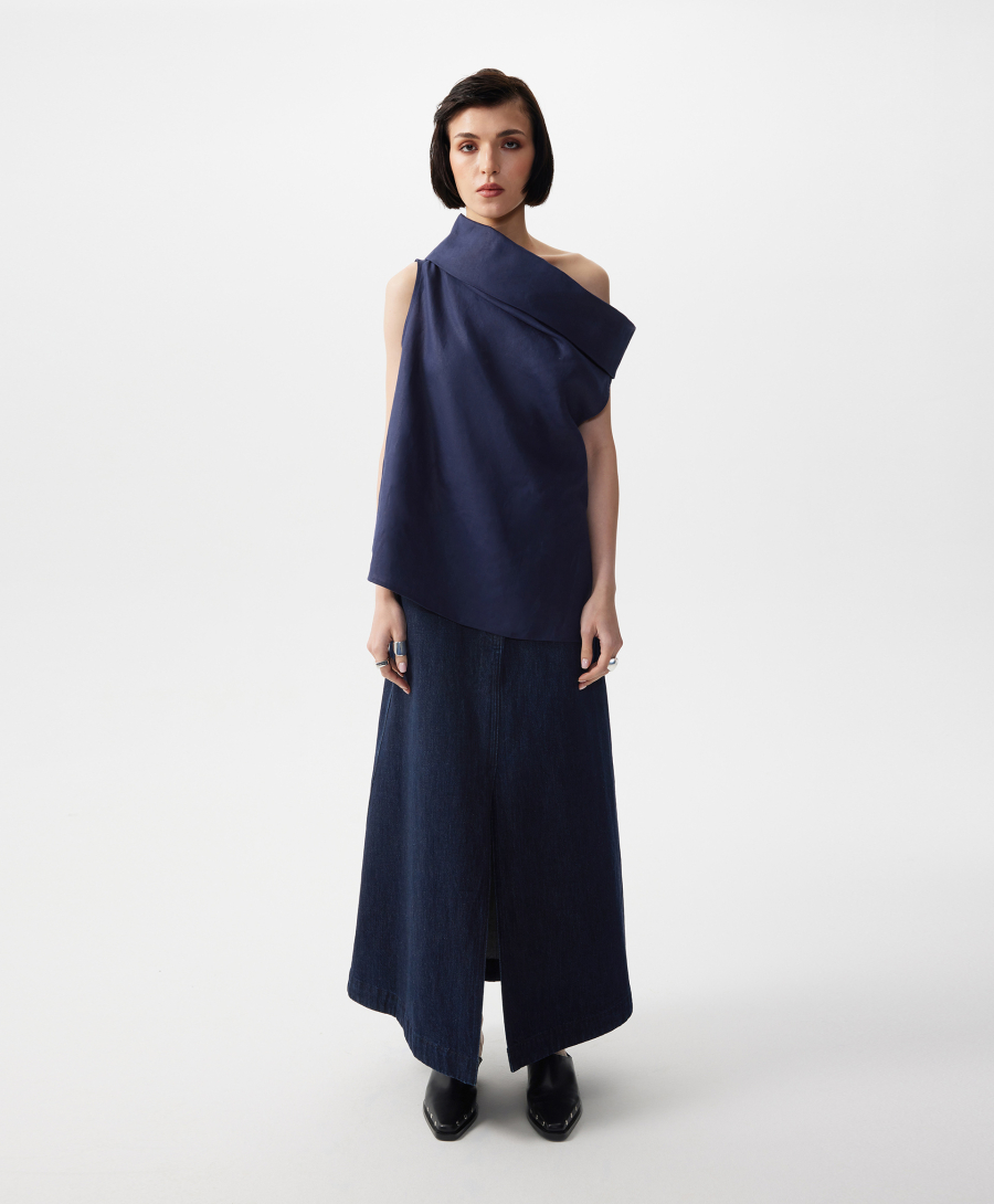 Топ льняной GLVR, цвет: Черный, 126G23GAC2231 купить онлайн