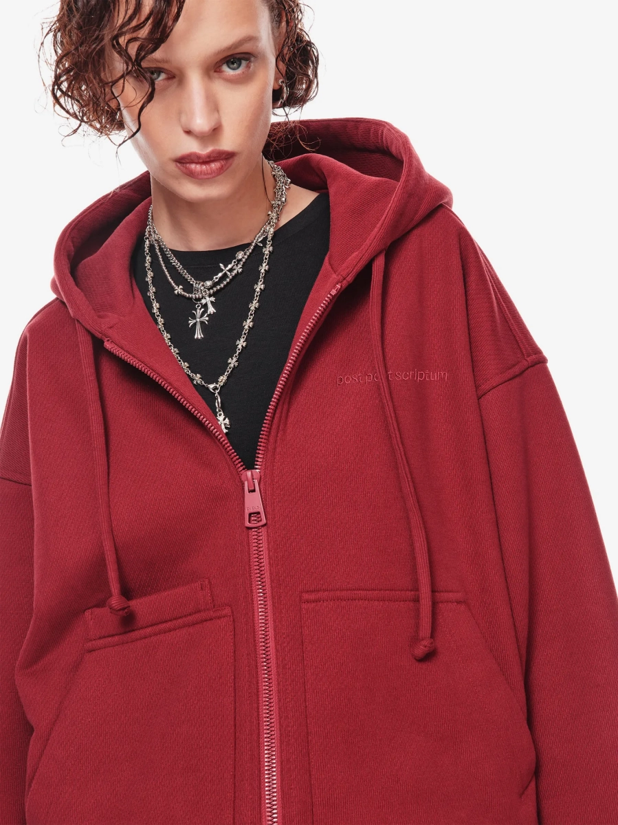 Хлопковый худи на молнии p.p.s., цвет: вишневый ликер, 0853.01.00.PNK купить онлайн Хлопковый худи на молнии p.p.s., цвет: вишневый ликер, 0853.01.00.PNK купить онлайн
