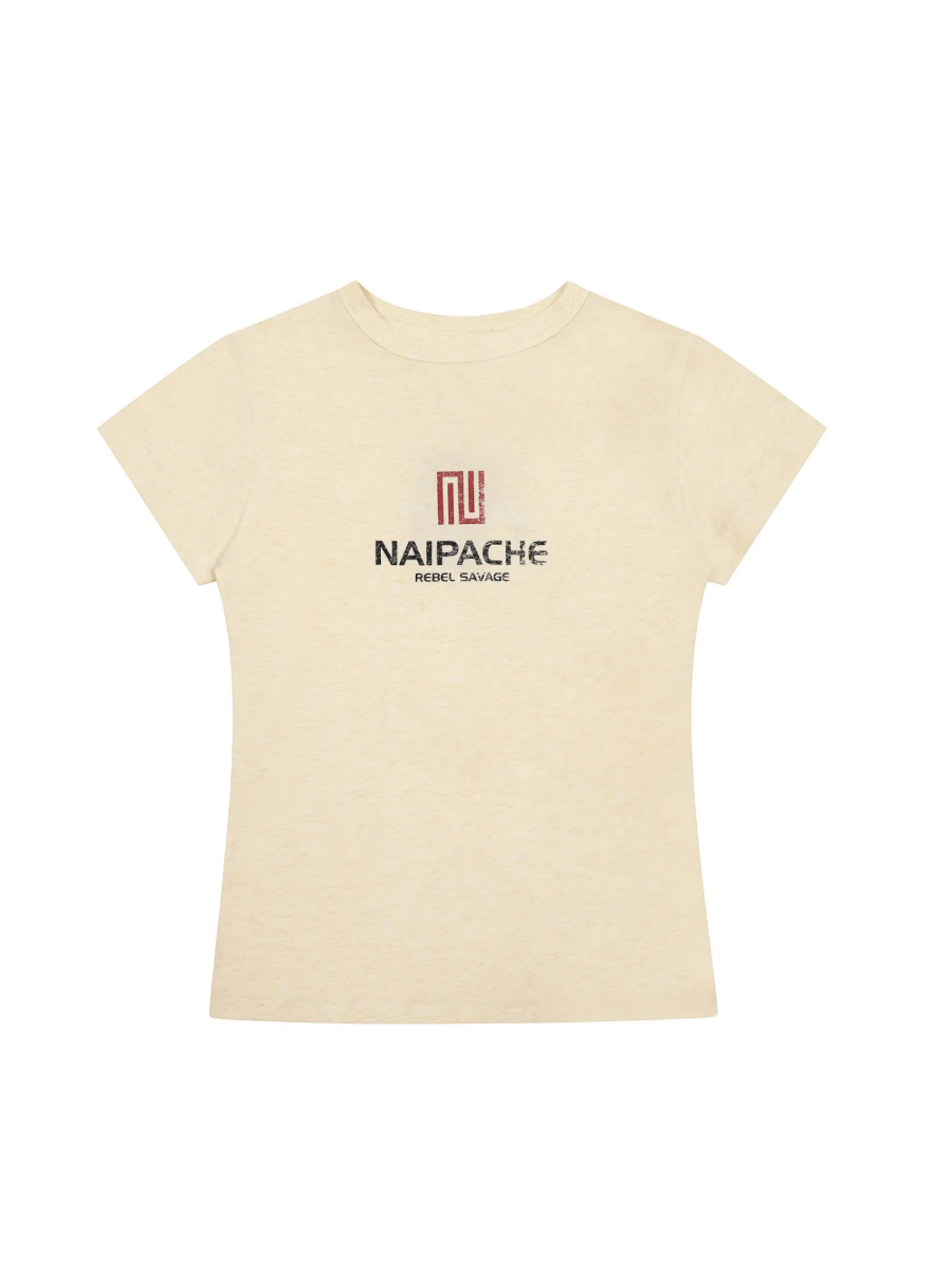 Футболка Confidence curve NAIPACHE, цвет: абрикосовый,  купить онлайн Футболка Confidence curve NAIPACHE, цвет: абрикосовый,  купить онлайн