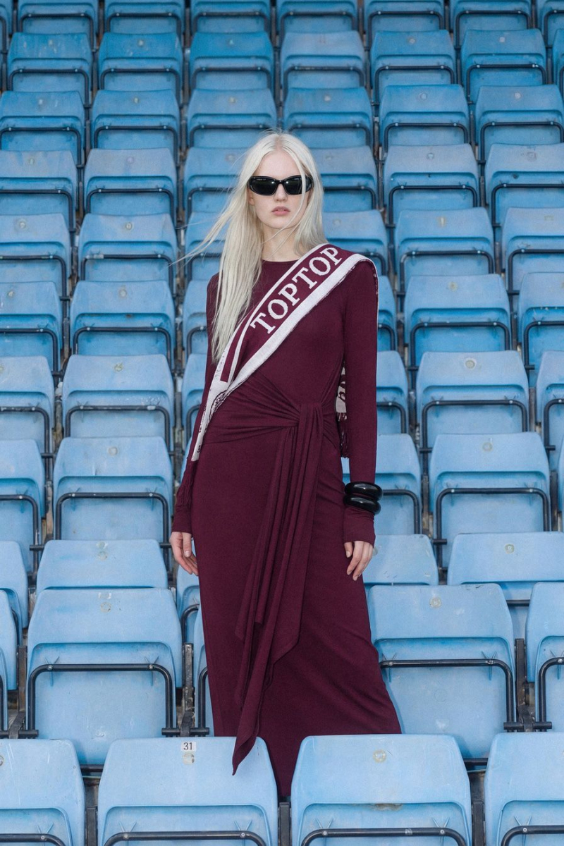 Платье-миди TOPTOP, цвет: Бордовый, TT.011.18490.330 купить онлайн