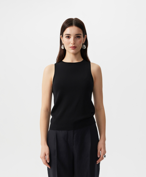 Топ полуприлегающего силуэта GLVR, цвет: Черный, 126G21GAC3807 купить онлайн