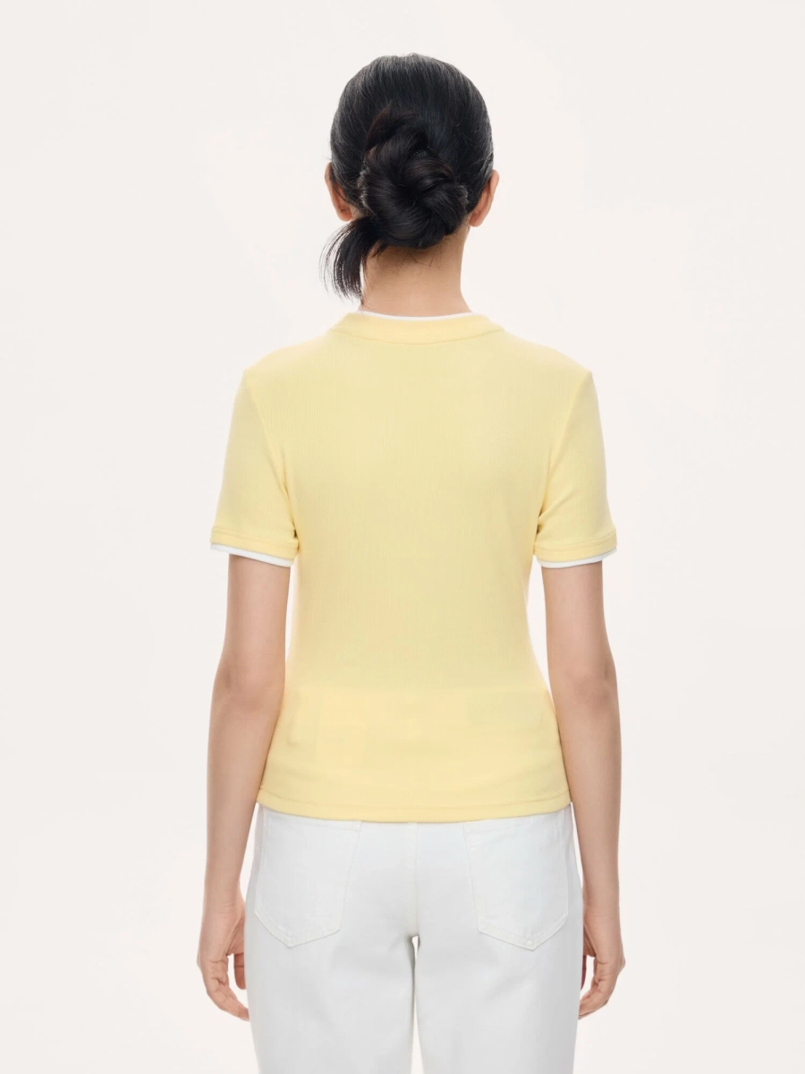 Женская футболка прилегающего кроя MUTED, цвет: Желтый, 904463.WTSH0023_Yellow купить онлайн