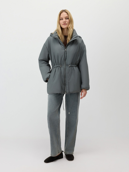 Утепленная куртка на кулиске Conso, цвет: хаки, SEM 260102 - серо-зеленый купить онлайн