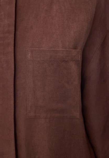 Женская блуза льняная MUTED, цвет: коричневый, 904737.WSHR0026_Brown купить онлайн