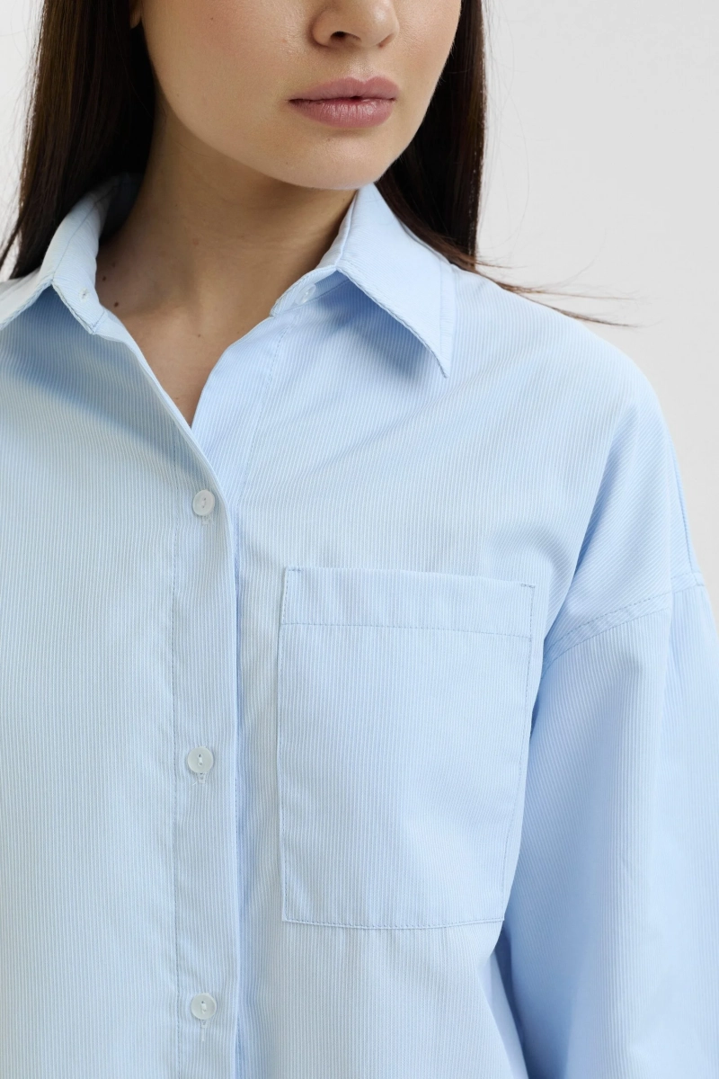 Рубашка с косынкой marte, цвет: голубой,  купить онлайн