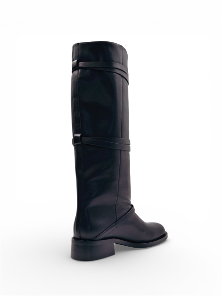 Сапоги демисезонные из натуральной кожи GRANDERA, цвет: Черный e6523-w1609r-a89 (943) купить онлайн