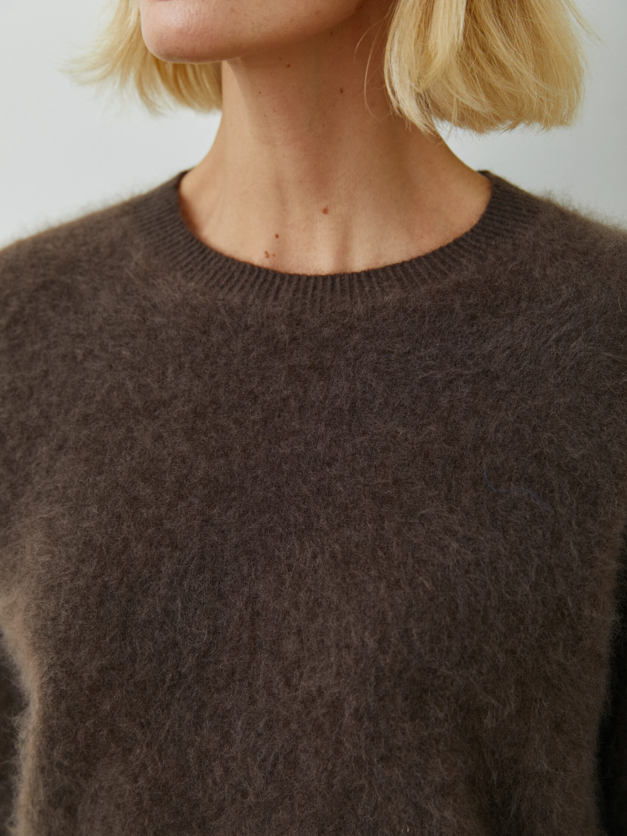 Джемпер кашемировый с круглым вырезом Marou, цвет: коричневый, Mar4_2611 купить онлайн Джемпер кашемировый с круглым вырезом Marou, цвет: коричневый, Mar4_2611 купить онлайн