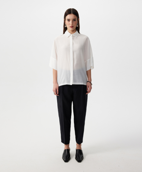 Блузка с коротким рукавом оверсайз GLVR, цвет: белый, 126G21GAC2227 купить онлайн