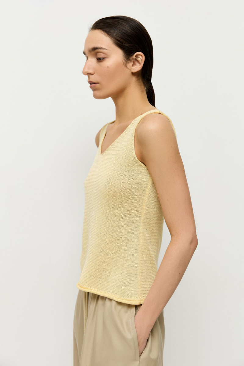 Топ из вискозы с хлопком AROUND, цвет: Желтый, 269_65VC02 купить онлайн