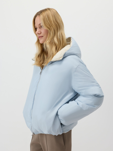 Пуховая куртка двусторонняя Conso, цвет: мультиколор, SDS 260101 - молочный/голубой купить онлайн