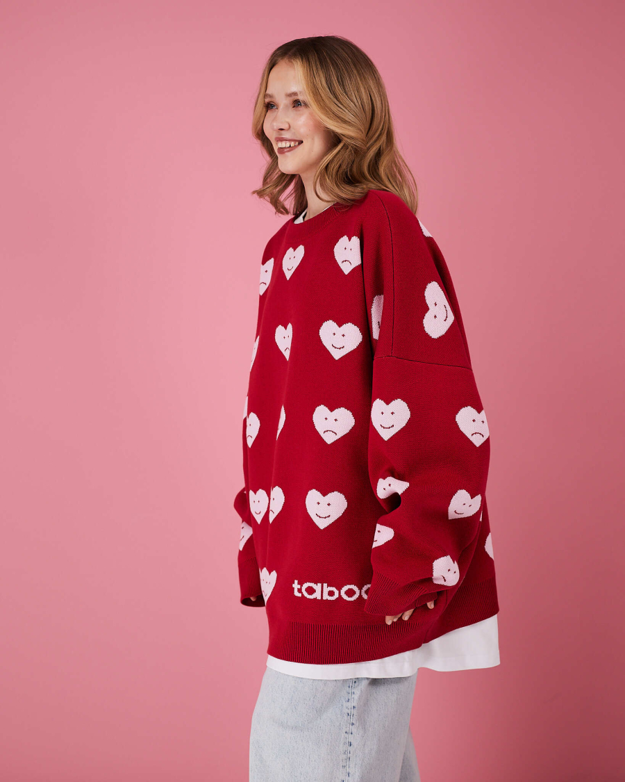 Свитер Сердце 24/7 TABOO, цвет: красный, SVHeart купить онлайн