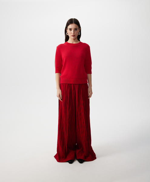 Джемпер полуприлегающего силуэта GLVR, цвет: красный, 126G25GAC3113 купить онлайн