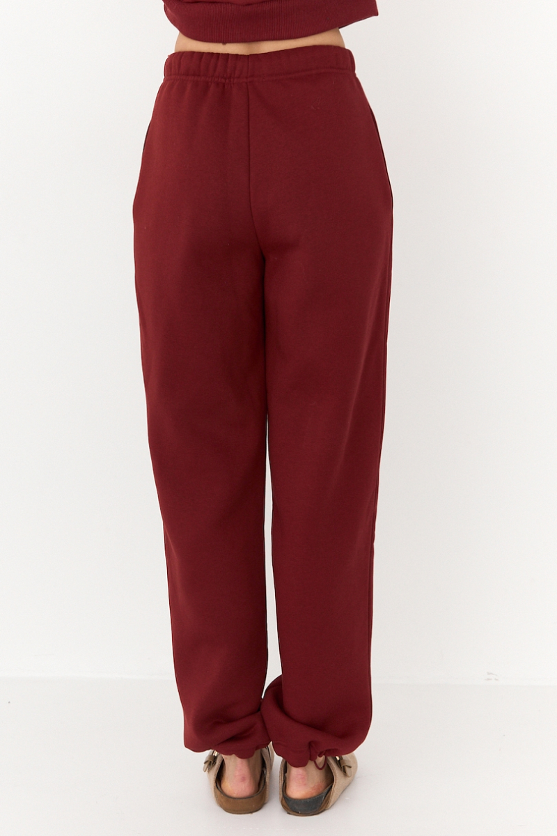 Брюки утепленные на кулиске Ricoco, цвет: Бордовый, 5050/3 купить онлайн