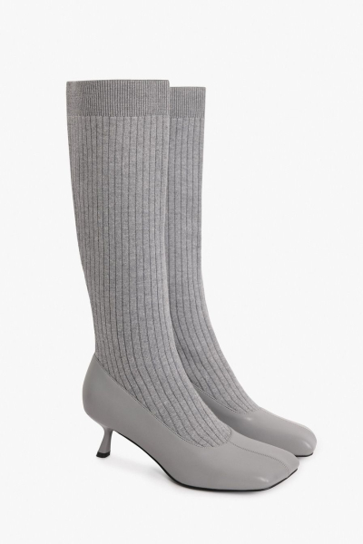 Сапоги с квадратным мысом Lera Nena, цвет: серый LNU.402.19386.800 купить онлайн