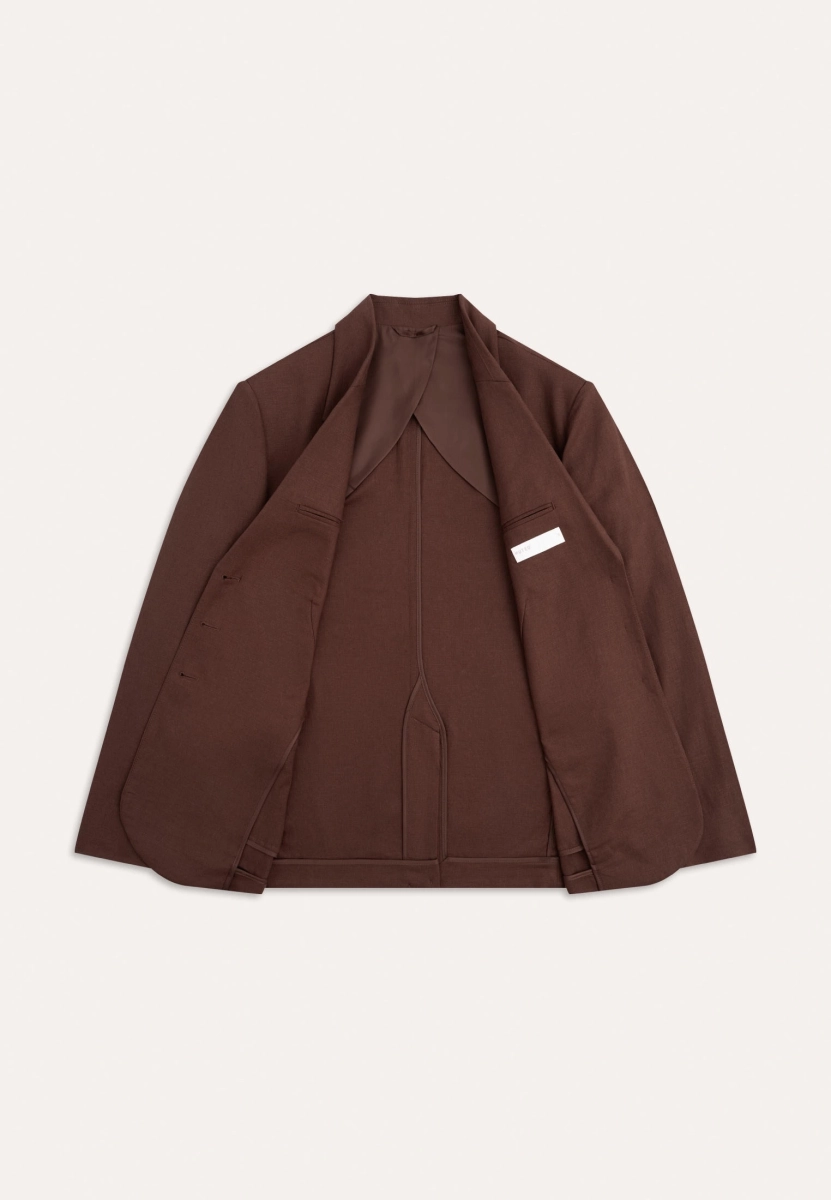 Женский жакет льняной MUTED, цвет: коричневый, 904737.WJKT0001_Brown купить онлайн