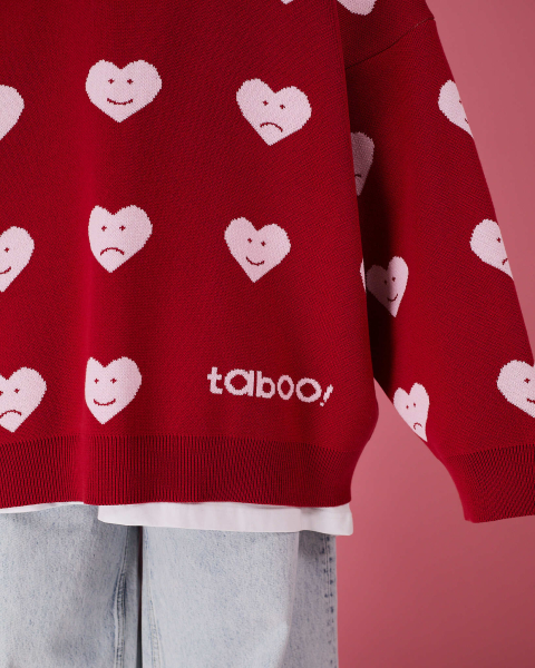 Свитер Сердце 24/7 TABOO, цвет: красный, SVHeart купить онлайн
